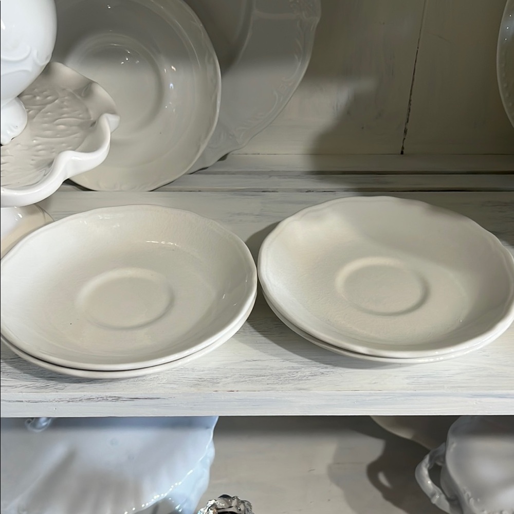 Ironstone saucer set
